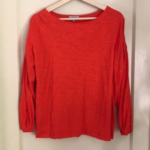 Lisa Todd orange puff sleeve top
